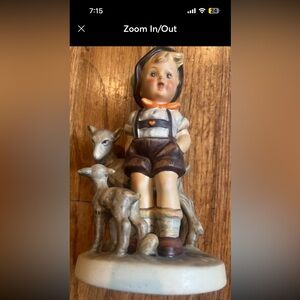 Hummel vintage Charming Boy Figurine with Animals. Little Goat Herder